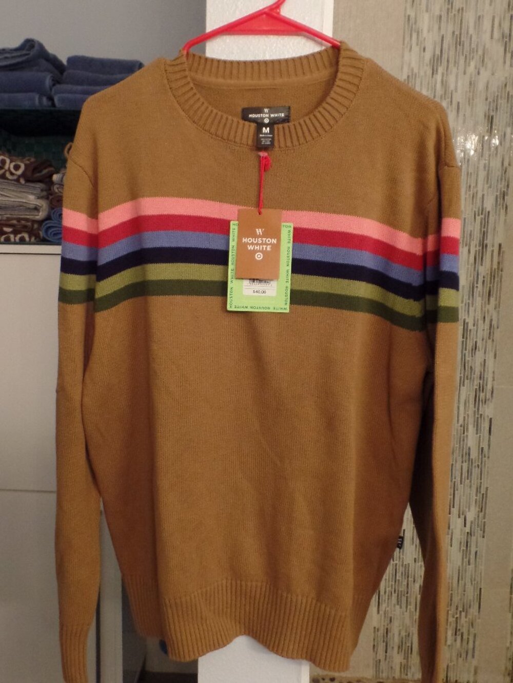 HOUSTON WHITE Men's Pullover Cotton Sweater - NWT - Medium